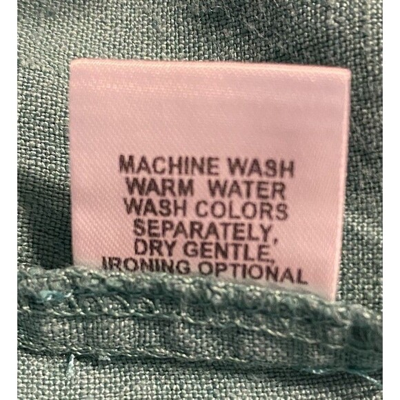 Lot Of 2 Pairs FLAX L Bermuda Shorts Size Large Green Blue 100% Linen 15” Inseam - Picture 12 of 14